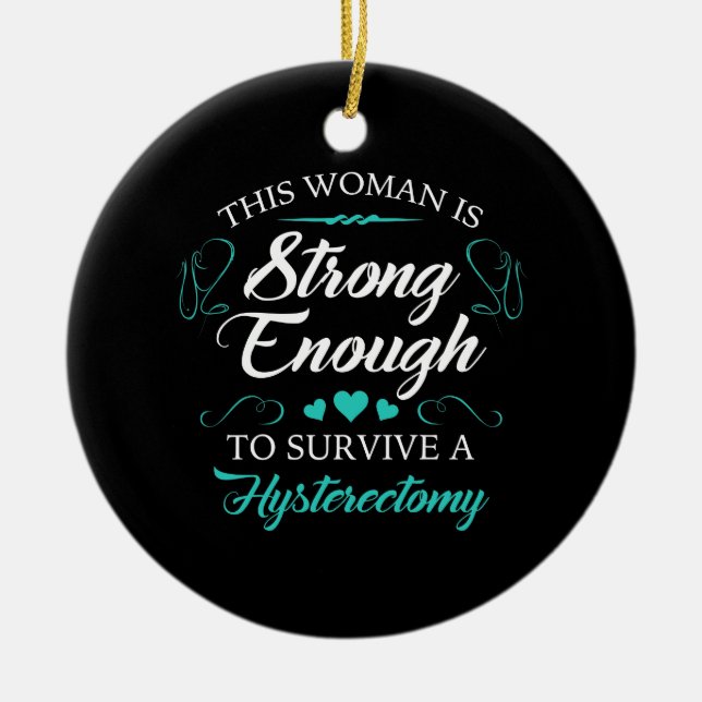 Women’s Hysterectomy Recovery Ceramic Tree Decoration (Front)