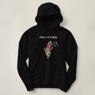 Women’s Palestine Hoodie – Floral Palestine Map