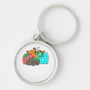 Women’s Pumpkin Leopard Print Graphic It’s Fall Y’ Key Ring