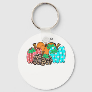 Women’s Pumpkin Leopard Print Graphic It’s Fall Y’ Key Ring