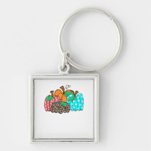 Women’s Pumpkin Leopard Print Graphic It’s Fall Y’ Key Ring