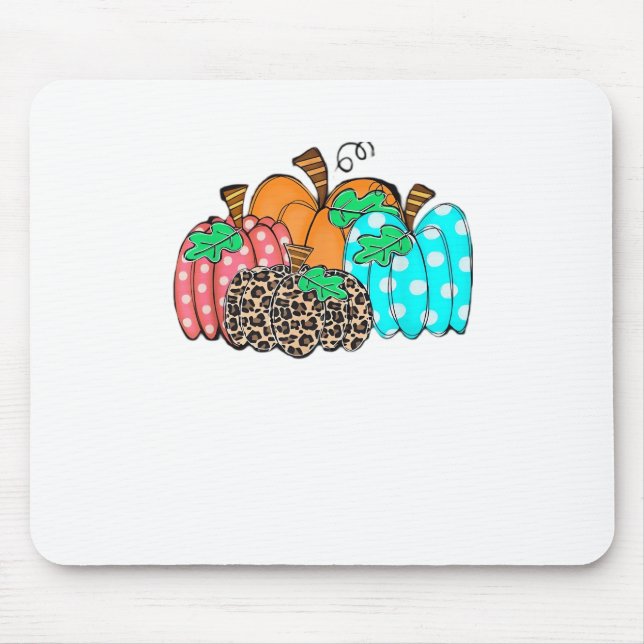 Women’s Pumpkin Leopard Print Graphic It’s Fall Y’ Mouse Mat (Front)