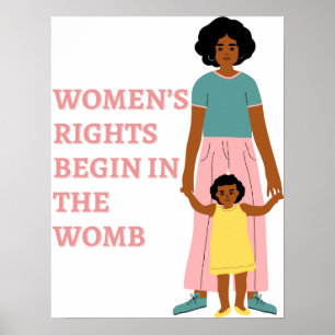 Women’s Rights Begin in the Womb Pro-Life Poster
