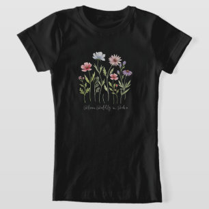 Women’s Watercolor Wildflowers Boho Floral Boho  T-Shirt