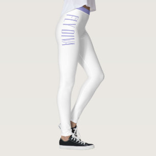Women’s white leggings, yoga pants, activewear leggings