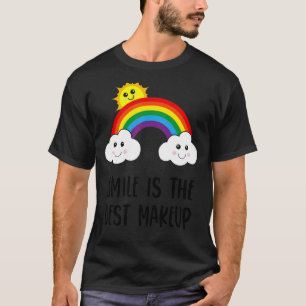 Women Saying Smile Is Best Makeup T-Shirt