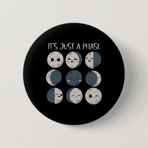 Women Science Teacher Moon Phases Scientist Ck To  6 Cm Round Badge