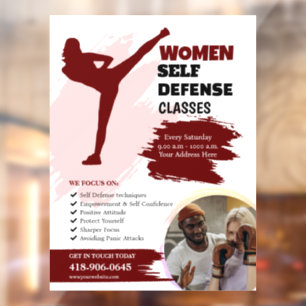 Women Self Defence Classes Window Cling