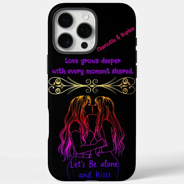 Women sharing a loving moment while wearing smiles Case-Mate iPhone case (Back)