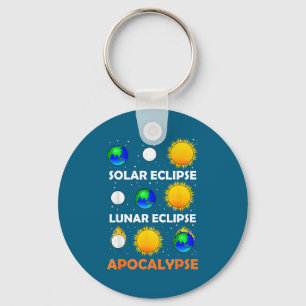 Women Shirt Solar Eclipse Lunar Science Teacher Key Ring