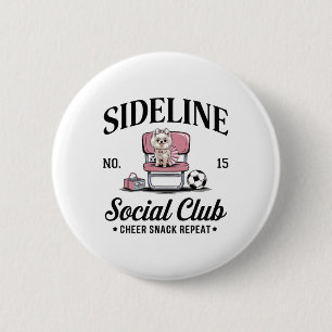 Women Sideline Social Club Soccer Mom Game Day _11 6 Cm Round Badge