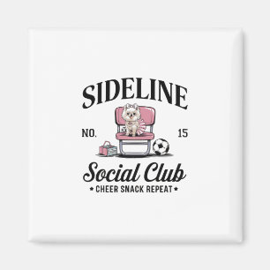 Women Sideline Social Club Soccer Mom Game Day _11 Magnet