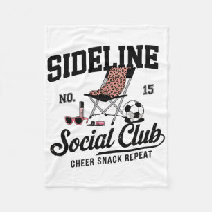 Women Sideline Social Club Soccer Mom Game Day _2 Fleece Blanket