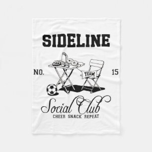 Women Sideline Social Club Soccer Mom Game Day _3 Fleece Blanket