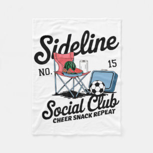 Women Sideline Social Club Soccer Mom Game Day _5 Fleece Blanket