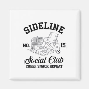 Women Sideline Social Club Soccer Mom Game Day _8 Magnet