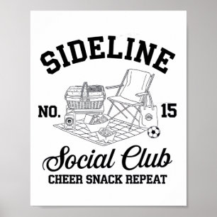 Women Sideline Social Club Soccer Mom Game Day _8 Poster