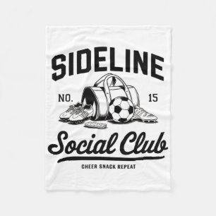 Women Sideline Social Club Soccer Mom Game Day Fleece Blanket