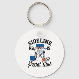 Women Sideline Social Club Soccer Mum Game Day _3 Key Ring