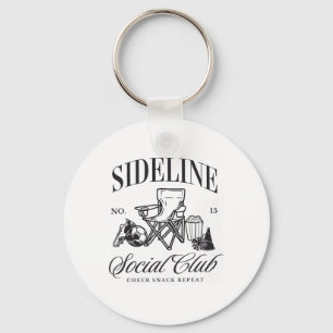 Women Sideline Social Club Soccer Mum Game Day Mot Key Ring