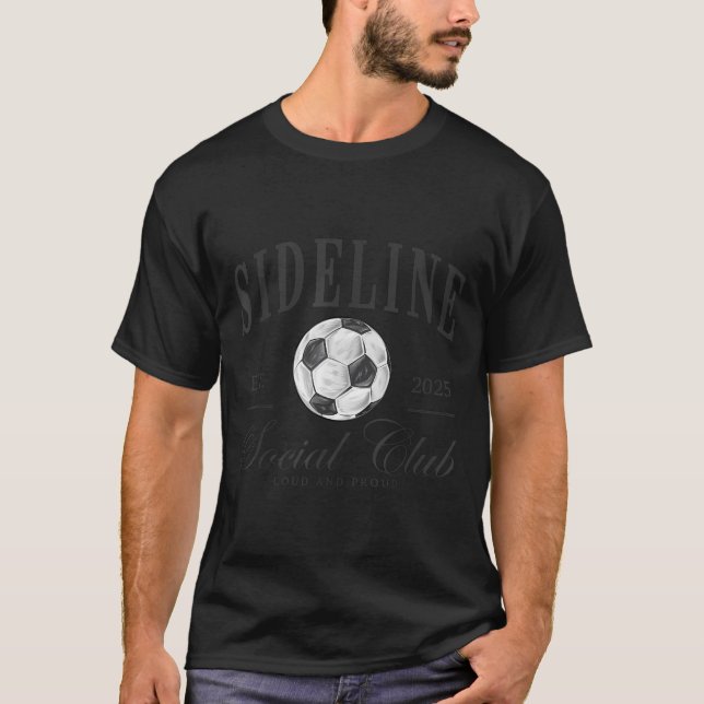 Women Sideline Social Club Soccer Mum Game Day Mot T-Shirt (Front)