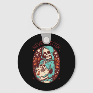 Women Skeleton By Scary Skeleton Halloween  Key Ring