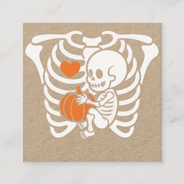 Women Skeleton Pregnancy Announcement Halloween (Front)