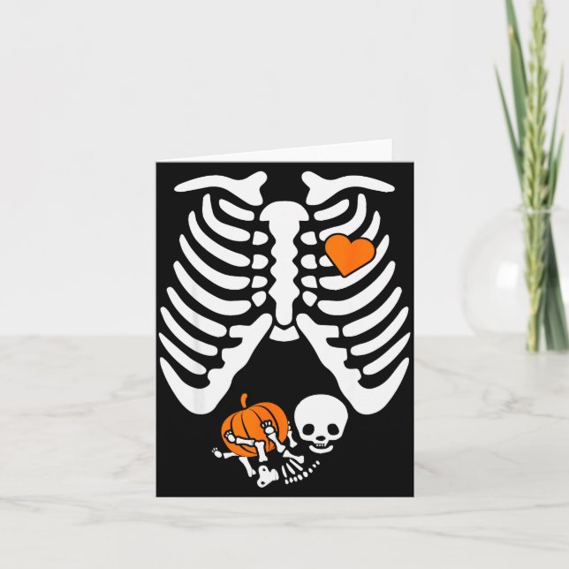 Women Skeleton Pregnancy Announcement Mom Hallowee (Front)