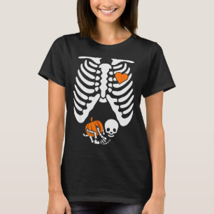 Women Skeleton Pregnancy Announcement Mom Hallowee T-Shirt