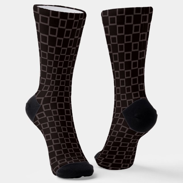 Women socks, Brown Caffee Latte classic design Socks (Angled)