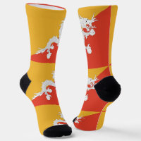 Women socks with flag of Bhutan