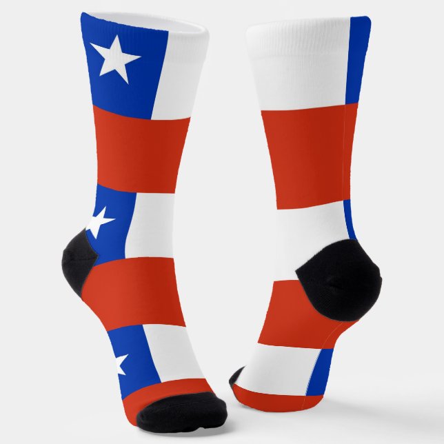 Women socks with flag of Chile (Angled)