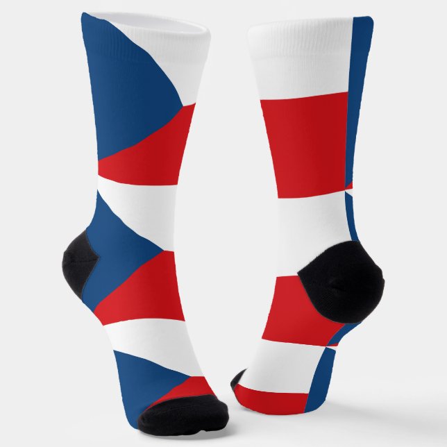 Women socks with flag of Czechia (Angled)