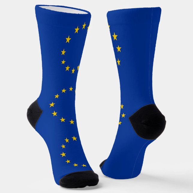Women socks with flag of European Union (Angled)