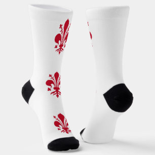 Women socks with flag of Florence, Tuscany