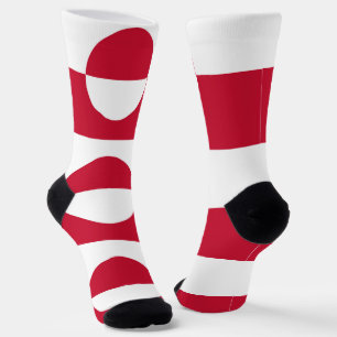 Women socks with flag of Greenland