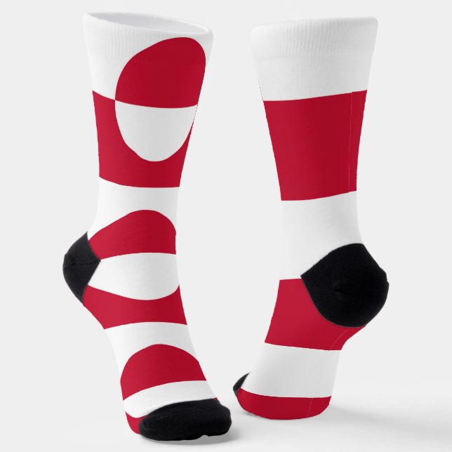 Women socks with flag of Greenland (Angled)