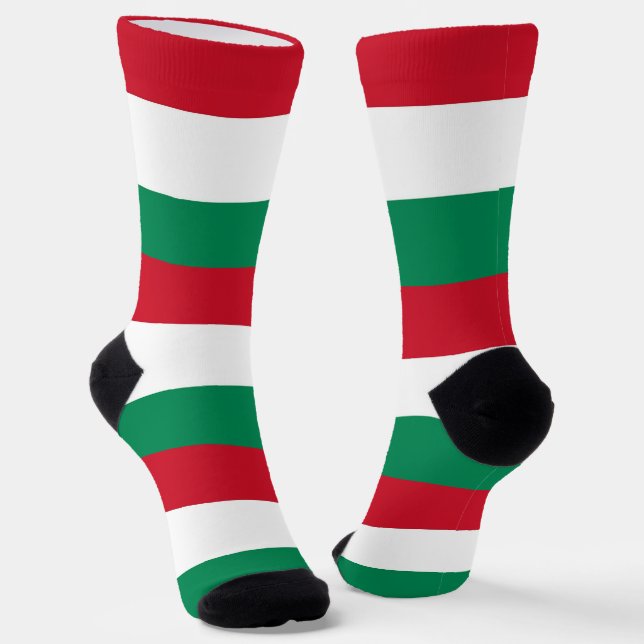 Women socks with flag of Hungary (Angled)