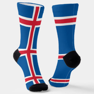 Women socks with flag of Iceland