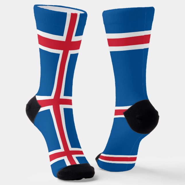 Women socks with flag of Iceland (Angled)