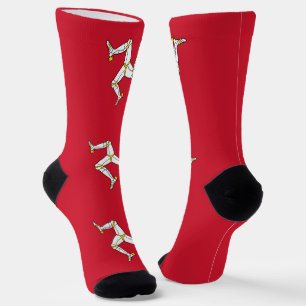 Women socks with flag of Isle of Man