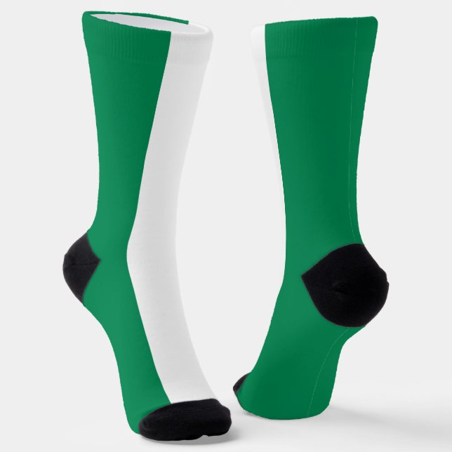 Women socks with flag of Nigeria (Angled)