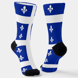 Women socks with flag of Quebec, Canada