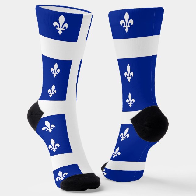 Women socks with flag of Quebec, Canada (Angled)