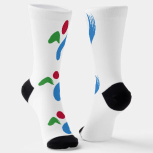 Women socks with flag of Seoul, South Korea