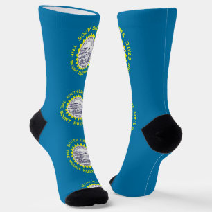 Women socks with flag of South Dakota
