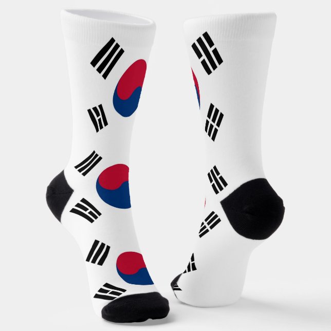 Women socks with flag of South Korea (Angled)