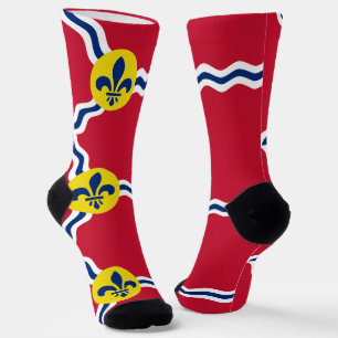 Women socks with flag of St. Louis, Missouri