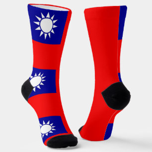 Women socks with flag of Taiwan