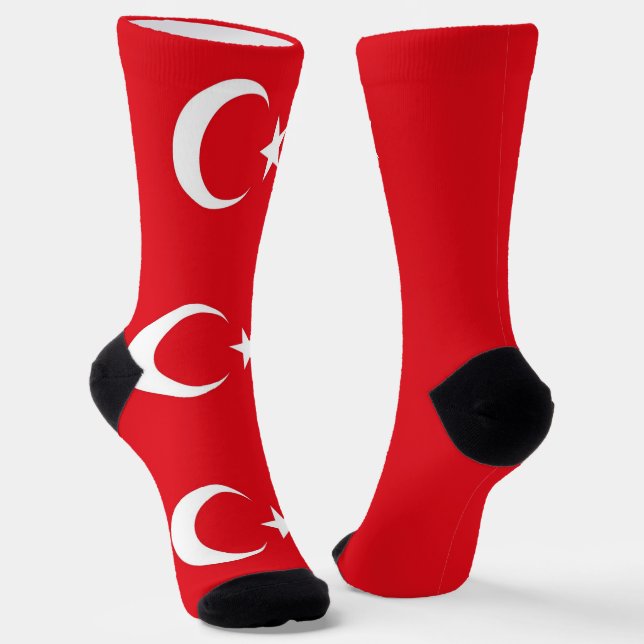 Women socks with flag of Turkey (Angled)